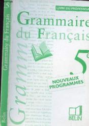 Grammaire 5e livre prof - Couverture - Format classique
