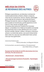 Je revenais des autres - 4ème de couverture - Format classique