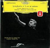 Disque Vinyle 33t Symphonie N°5 En Ut Mineur. Par L'Orchestre Philharmonique De Berlin Sous La Direction De Herbert Von Karajan. - Couverture - Format classique