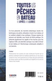 Toutes les pêches en bateau et aux leurres - 4ème de couverture - Format classique