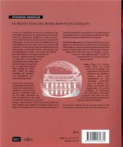 La protection des monuments historiques ; patrimoine immobilier (2e édition) - 4ème de couverture - Format classique