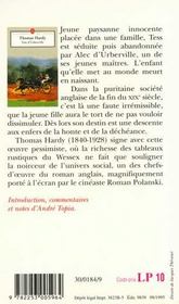 Tess d'urberville - 4ème de couverture - Format classique