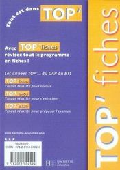 Top'Fiches ; Comptabilité Et Gestion Des Organisations ; Bts Cgo - 4ème de couverture - Format classique