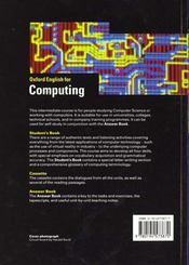 Oxford english for computing: student's book - 4ème de couverture - Format classique