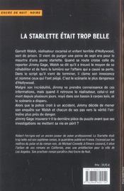 La Starlette Etait Trop Belle - 4ème de couverture - Format classique