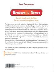 Braises de stars - 4ème de couverture - Format classique