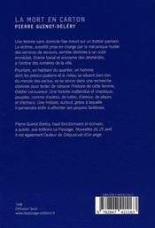 La mort en carton - 4ème de couverture - Format classique