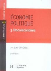 Économie politique t.3 ; macroéconomie - Intérieur - Format classique