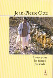 Livret Pour Les Temps Presents - Intérieur - Format classique