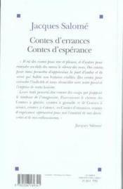 Contes d'errances, contes d'espérance - Couverture - Format classique