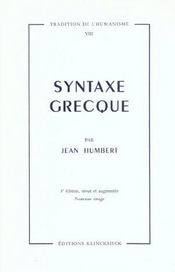 Syntaxe grecque - Intérieur - Format classique