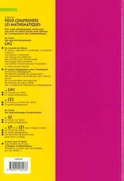 Pour Comprendre Les Mathematiques Cm2 Eleve - 4ème de couverture - Format classique