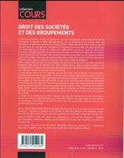 Droit des sociétés et des groupements (3e édition) - 4ème de couverture - Format classique