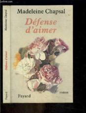Défense d'aimer - Couverture - Format classique