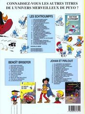 Les Schtroumpfs t.19 : le Schtroumpf sauvage - 4ème de couverture - Format classique