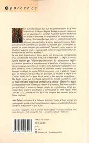 Napoleon et la noblesse d empire - 4ème de couverture - Format classique