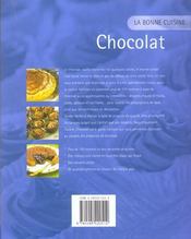 Chocolat (le) - 4ème de couverture - Format classique