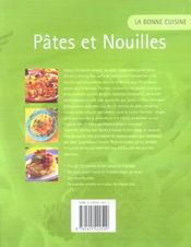 Pâtes et nouilles - 4ème de couverture - Format classique