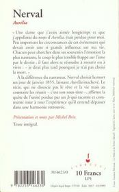 Aurélia - 4ème de couverture - Format classique