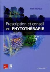 Prescription et conseil en phytothérapie - Couverture - Format classique