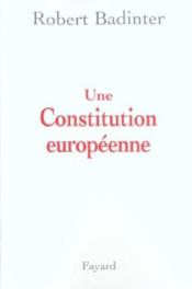 Une constitution européenne - Couverture - Format classique