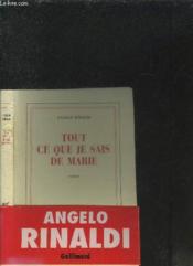 Tout ce que je sais de marie - Couverture - Format classique