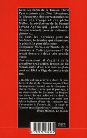 Soleils brillants de la jeunesse - 4ème de couverture - Format classique