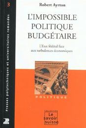 L'impossible politique budgetaire - Intérieur - Format classique