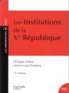 Les institutions de la Ve République (15e édition)