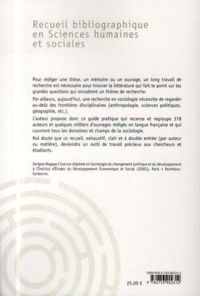 Recueil bibliographique en sciences humaines et sociales
