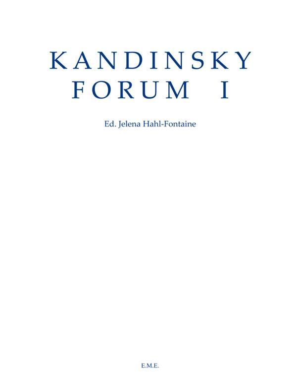 Kandinsky forum I  - Jelena Hahl-Fontaine  