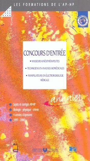 Concours d'entree aux formations masseurs kinesitherapeutes - techniciens de laboratoires - manipula