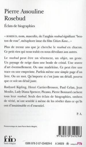 Rosebud (éclats de biographies)