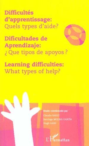 Difficultes d'apprentissage : quels types d'aide ?