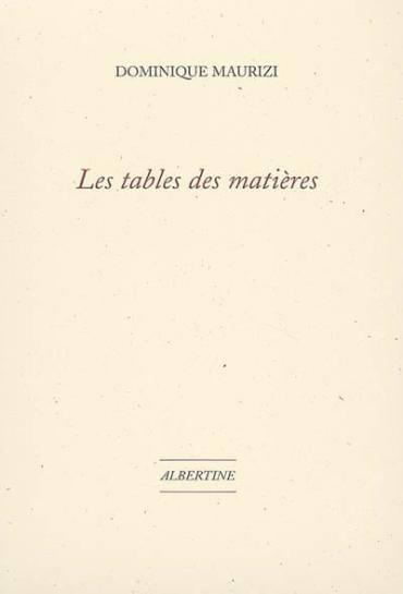 Les tables des matières