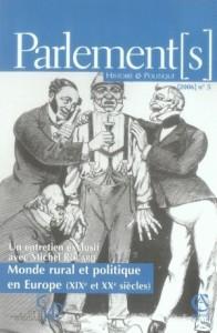 Parlement[S] N.5 ; Monde Rural Et Politique En Europe, Xix Et Xx Siecles