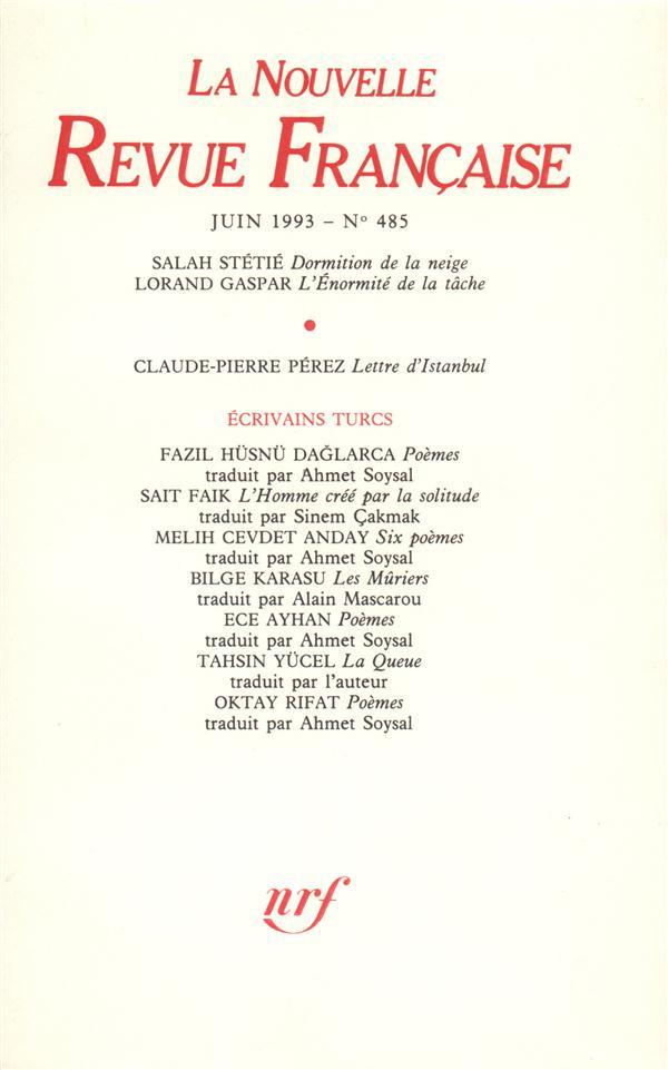 La nouvelle revue francaise N.485 ; Juin 1993