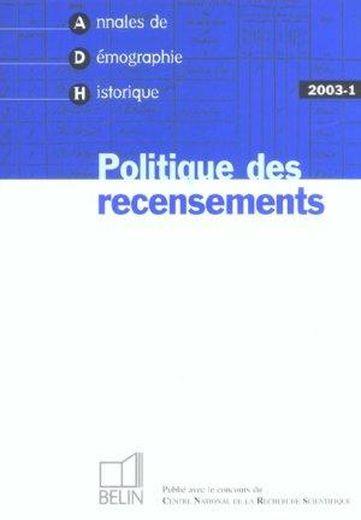 Adh 2003-1 - politique de recensements