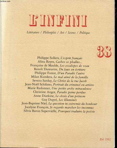L'infini n38