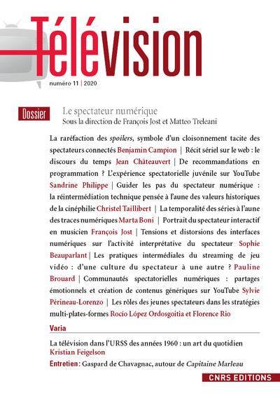 Vente Livre :                                    TELEVISION N.11 ; le spectateur numérique
- Francois Jost                                     