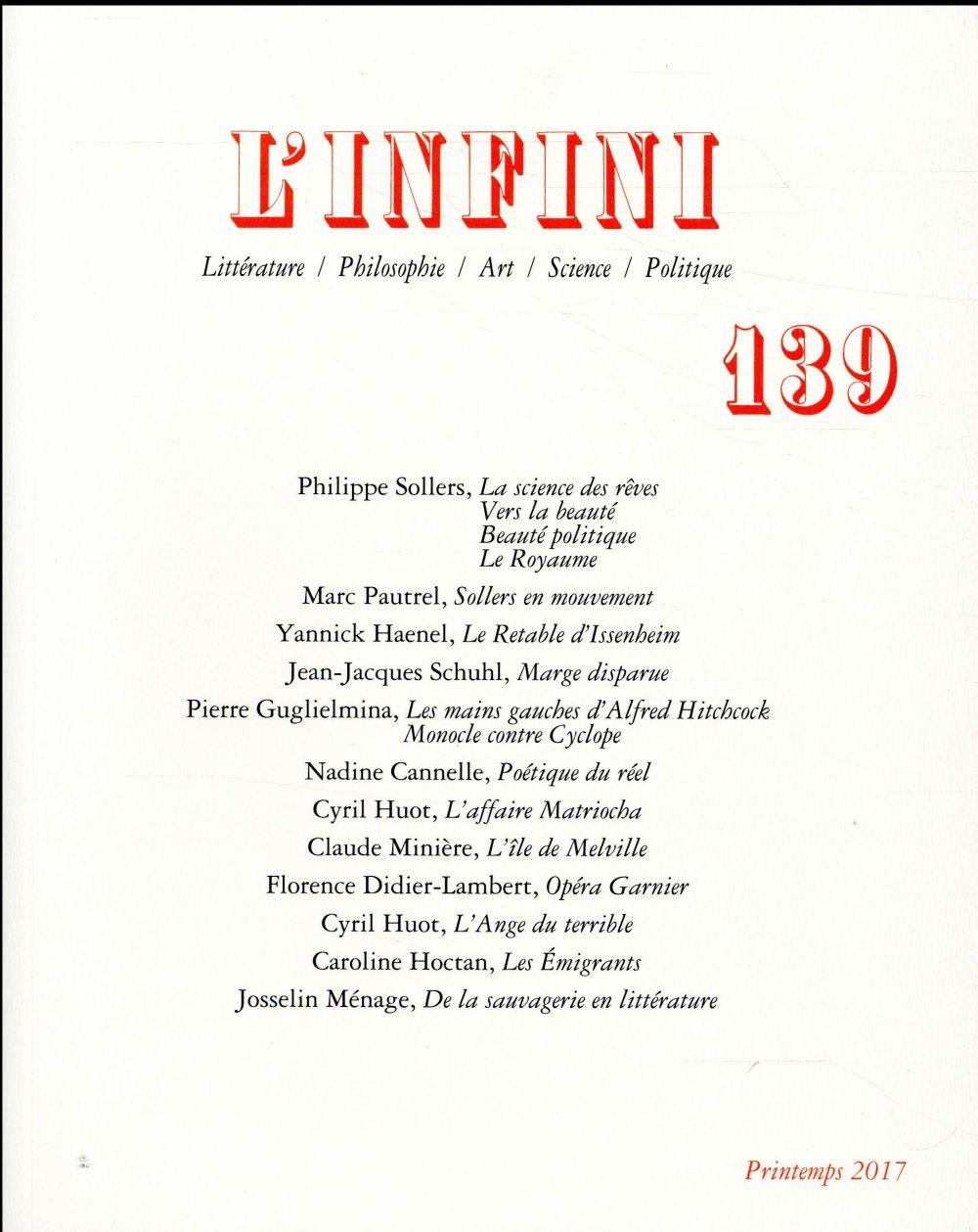 Revue L'Infini N.139