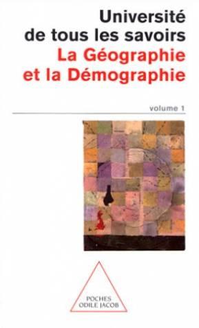 La geographie et la demographie - utls, volume 1
