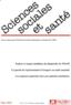 REVUE SCIENCES SOCIALES ET SANTE N.37  - Revue Sciences Sociales Et Sante  - Helene Bretin  